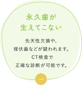 永久歯が生えてこない